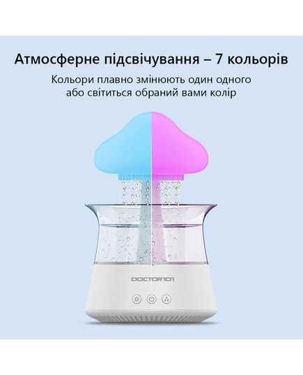 Увлажнитель воздуха ультразвуковой Rainfall, с подсветкой, CH06, Doctor-101 фото 8