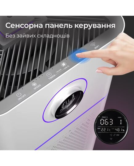 Мощный очиститель воздуха 4-в-1 Aello с УФ-лампой и ионизатором, А12, Doctor-101 фото 7