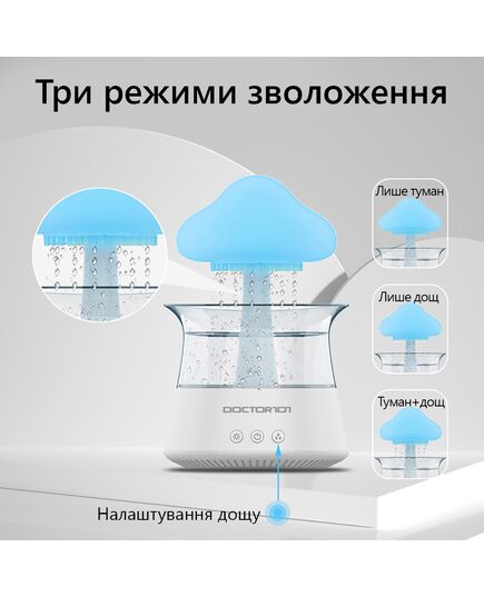 Увлажнитель воздуха ультразвуковой Rainfall, с подсветкой, CH06, Doctor-101 фото 7