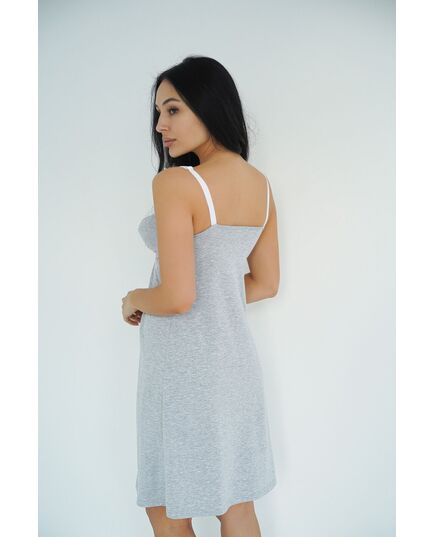 Ночная рубашка для беременных и кормящих мам Soft&Lace, серый, 25202, Мамин Дом, Размер: 3XL фото 9