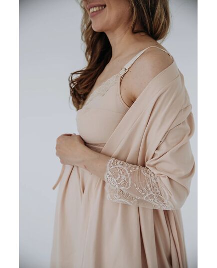 Халат для вагітних та годуючих матусь "Soft&Lace", 25318, Мамин Дім, Розмір: XL фото 4