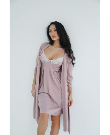 Ночная рубашка для беременных и кормящих мам Soft&Lace, аметист, 25202, Мамин Дом, Размер: XS фото 5