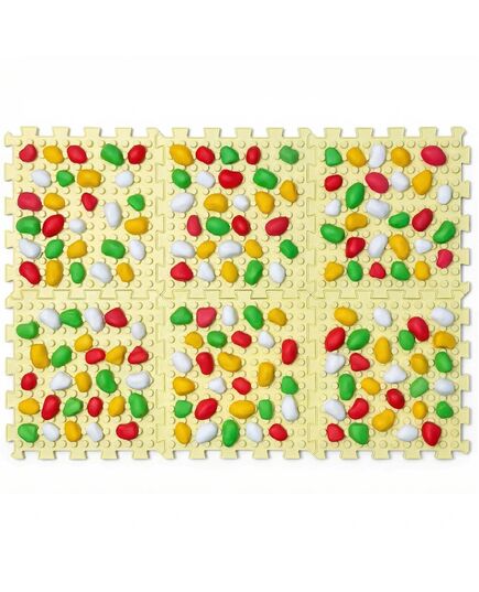 Масажний килимок «Ортек Мікс Пазли» 6 елементів + 6 комплектів модулів "Камінці" (арт. 13174), Ortek фото 3