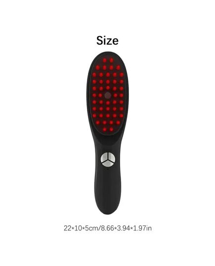 Массажная расческа для роста волос с LED-терапией, вибрацией и распылением (арт. 11593), HBC (Китай) фото 3