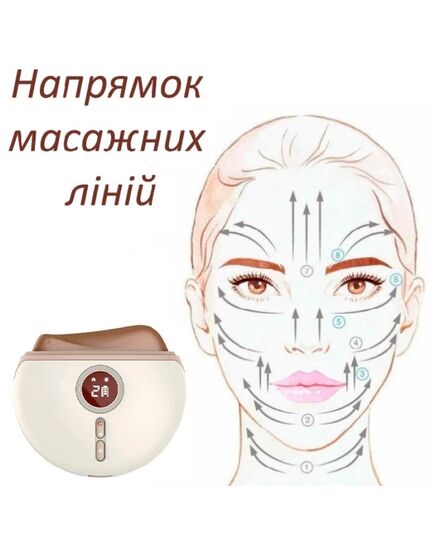 Микротоковый массажер для лица гуаша – лифтинг и снятие отеков (арт. 10704), HBC (Китай) фото 2