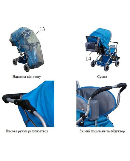Инвалидная коляска детская КДР-2030, Антей (Украина) фото 5