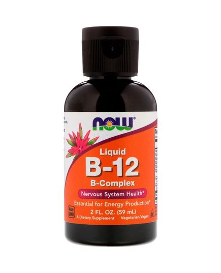 Витамин B-12 Жидкий, Liquid B-12, Now Foods, 59 мл 