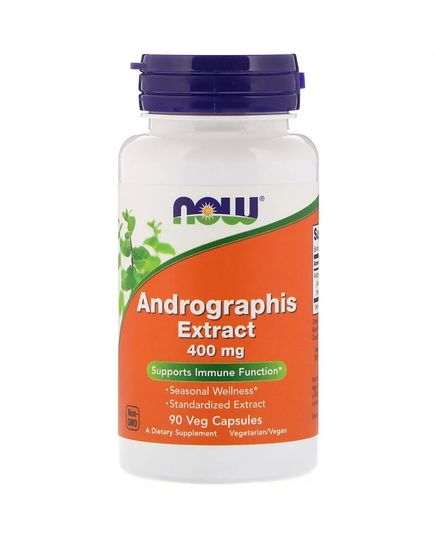 Экстракт Андрографиса 400мг, Now Foods, Andrographis Extract, 90 капсул 