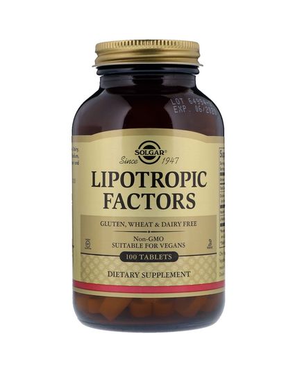 Ліпотропних Фактор, Lipotropic Factors, Solgar, 100 таблеток 