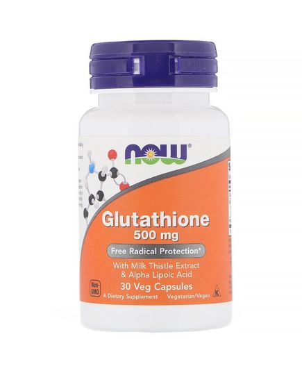 Глутатіон, 500 мг, Glutathione, Now Foods, 30 вегетаріанських капсул 