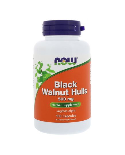 Чорний Горіх 500 мг, Black Walnut Hulls, Now Foods, 100 капсул 