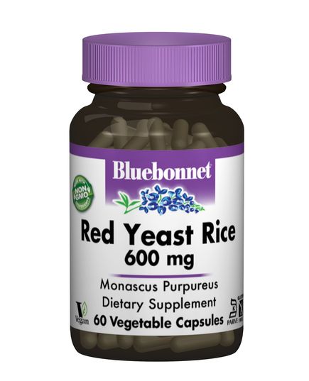 Красный Дрожжевой Рис 600мг, Bluebonnet Nutrition, 60 гелевых капсул 