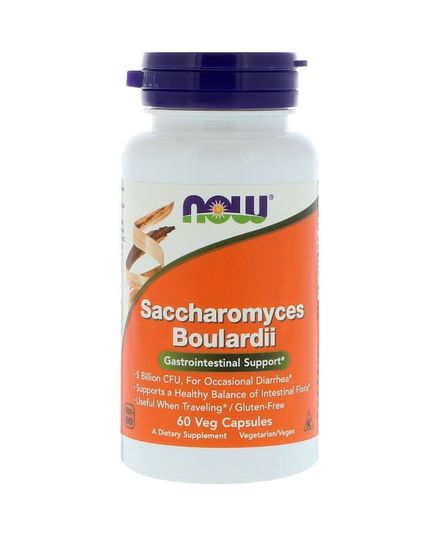 Сахаромицеты Буларди, Now Foods, 60 Растительных Капсул 