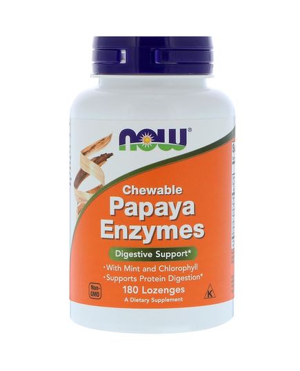 Травні Ферменти Папаї, Papaya Enzymes, 180 таблеток для розсмоктування 